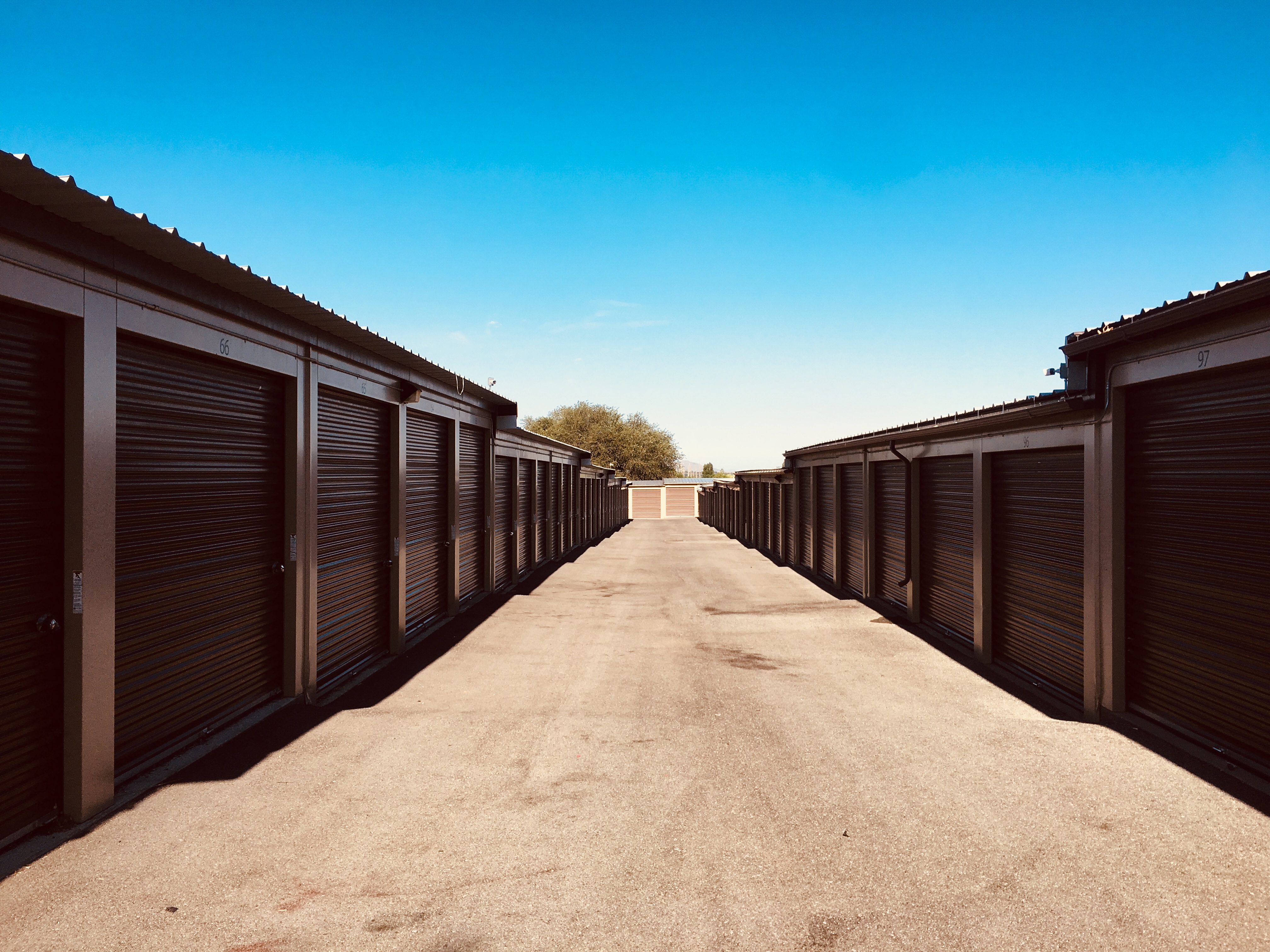 Drive-up storage units at Roy Storage